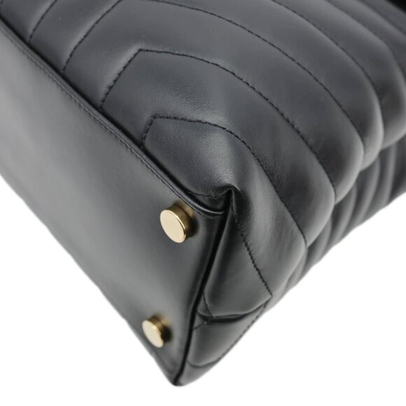 Yves Saint Laurent  Loulou Large Quilted Leather Crossbody Bag Black - Picture 8 of 13